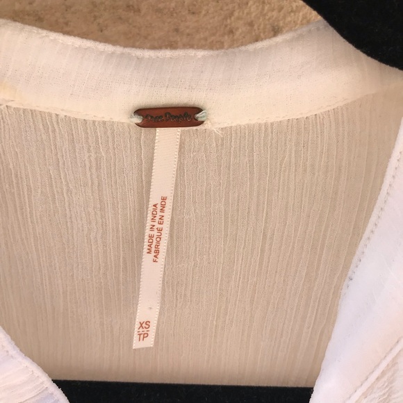 Free People Blouse-y Button Down White Tank Top - Picture 3 of 3